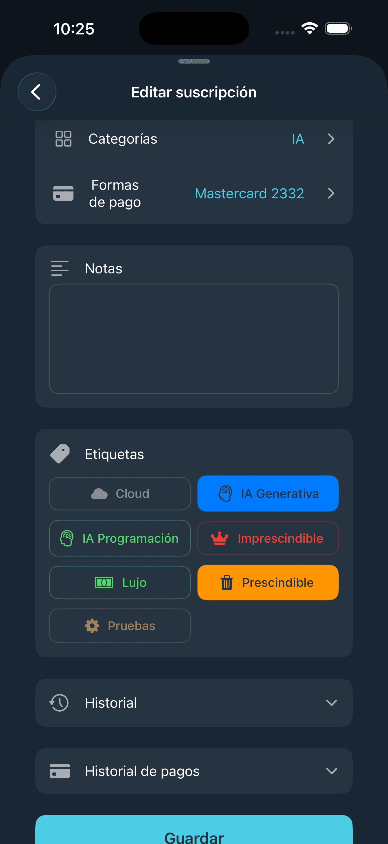 Categorías y etiquetas